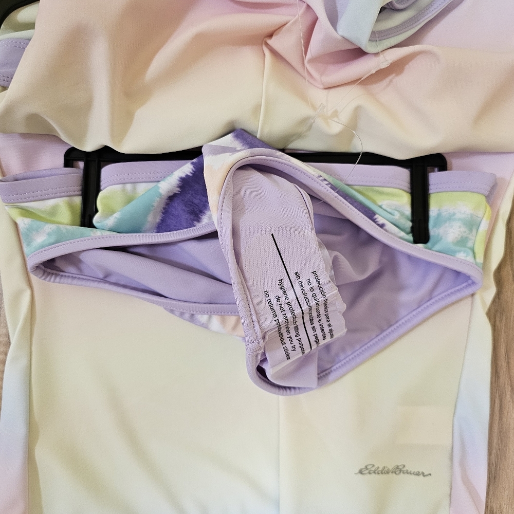 Eddie Bauer Girls 4 Piece Reversible Swimsuit Set ,size L 14/16 - Picture 8 of 10